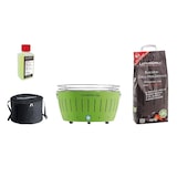 thumbnail of LotusGrill - Speciale bundel BBQ XL Groen (cm 43,5) met 2,5 kg houtskool en brandstofgel