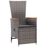 thumbnail of vidaXL 9-tlg. Garten-Essgruppe mit Kissen Grau Poly Rattan