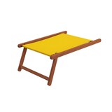 thumbnail of Sonnenliege gelb Liegestuhl Fußteil Sonnendach Kissen Holz Deckchair Gartenmöbel 10-302 F S KH