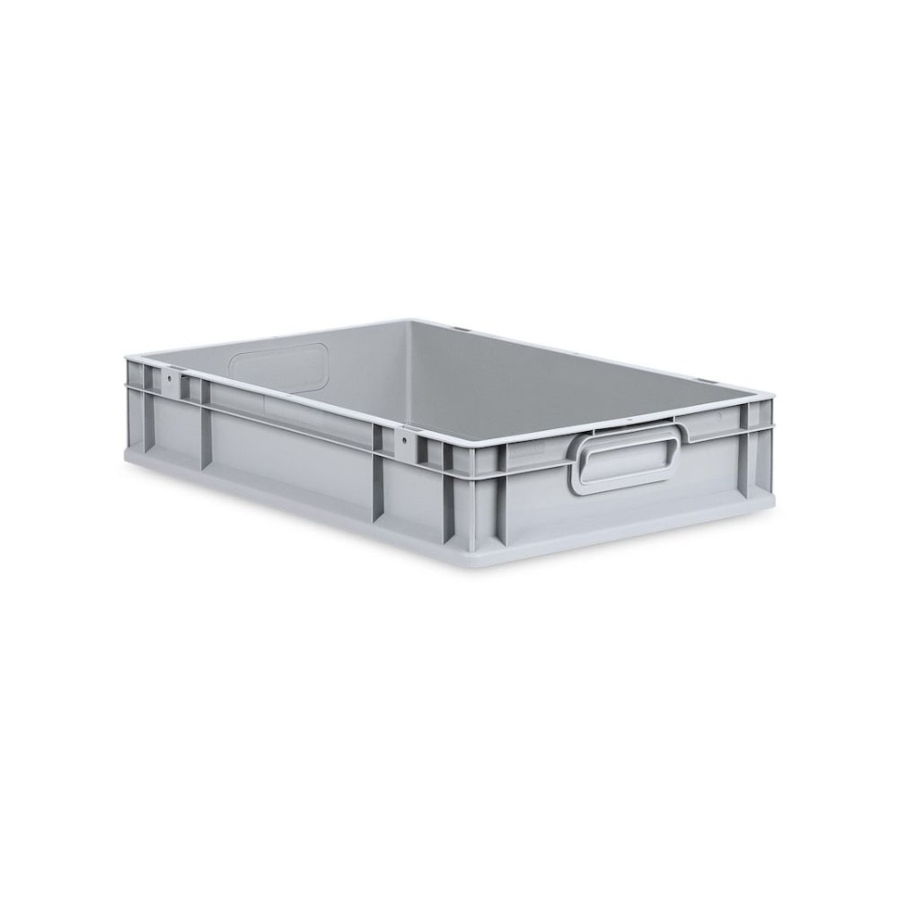 PROREGAL Eurobox NextGen Grip | HxBxT 12x40x60cm | 23 Liter | Griffe geschlossen | Glatter Boden | Eurobehälter, Transportbox, Transportbehälter