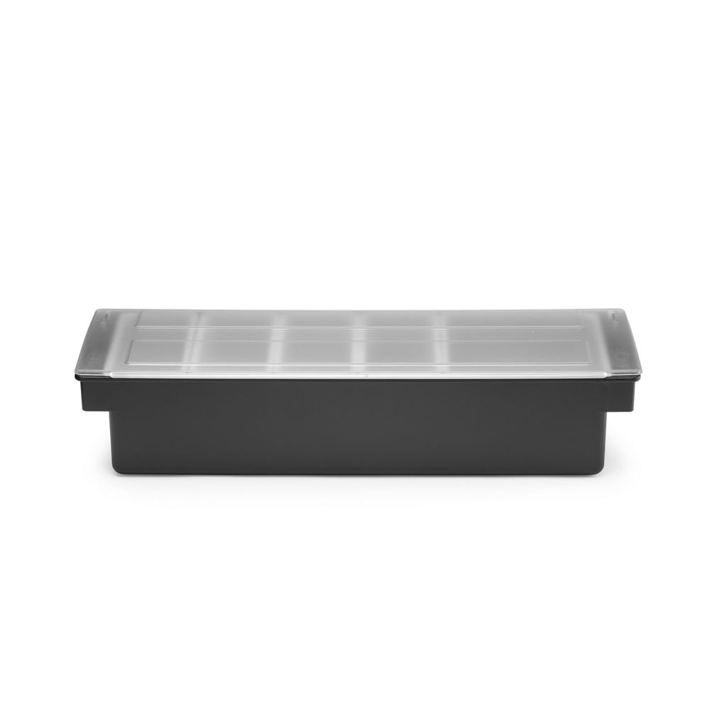 HENDI Zutatenbehälter – 5 Fächer, BarUp, Schwarz, 480x150x(H)100mm