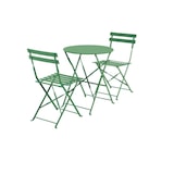 thumbnail of ZIK Juego de mesa y sillas plegables de jardín Muebles de comedor Contract de acero Diseño moderno Ahorro de espacio al aire libre - Verde