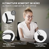 thumbnail of Ergonomischer Bürostuhl mit Armlehnen Netzgewebe Schwarz mit Rollen