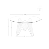 thumbnail of Angel Cerdá  Eettafel rond gehard glas 1126C Ø140 x 75