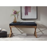 thumbnail of Sitzbank FineBuy Polsterbank Schwarz 90 cm Bettbank Chesterfield Flurbank Samt