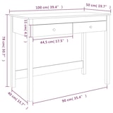 thumbnail of vidaXL Schreibtisch mit Schubladen Weiß 100x50x78 cm Massivholz Kiefer
