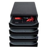 thumbnail of Exacompta 3104214D 1x BIG-BOX Schubladebox, 4 offene Laden, Serie Glossy - Schwarz Glossy