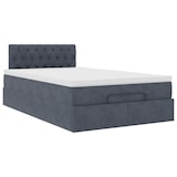 thumbnail of vidaXL Ottoman-Bett mit Matratze Dunkelgrau 120x200 cm Samt