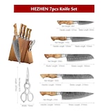 thumbnail of Hezhen - Damascus messenset 7-delig - B30 Master series