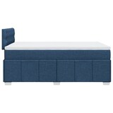 thumbnail of vidaXL Boxspringbett mit Matratze Blau 120x190 cm Stoff