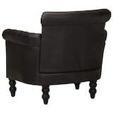 thumbnail of Fauteuil Noir Cuir de chèvre véritable Modèle Flavina