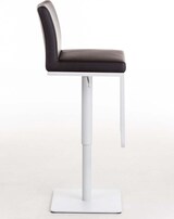 thumbnail of CHEFGASTRO Barhocker MANHATTAN Weiß Kunstleder HxBxT 86x42x44cm Kunstleder Braun Barstuhl