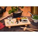 thumbnail of 4x Japanisches Sushi Brett - 27x16x4 Bambus Platten Set - Teller mit Schälchen