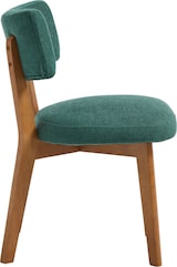 thumbnail of Merax 2er Set Esszimmerstühle Dunkelgrün, gepolsterte Leinen Stühle mit Massivholzbeinen, Mid-Century Küchenstuhl für Esszimmer & Büro