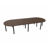 thumbnail of Vinco - Table de réunion CORIAL - Oblongue 12 Places / 11 Pieds 368x136 Structure Anthracite / Plateau Noyer