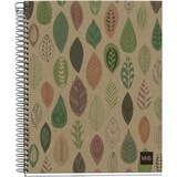 thumbnail of Carnet Ecofeuilles A5, 240p./120 feuilles recyclées 80 g/m², reliure intégrale, couverture carton recyclé, quadrillé 5x5
