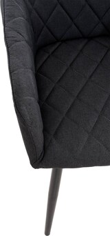 thumbnail of CHEFGASTRO Esszimmerstuhl SPRINGFIELD Stoff HxBxT 84x47x44cm Schwarz Küchenstuhl
