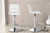 thumbnail of Décoshop26 - Barhocker x1 mit Fußstütze höhenverstellbar drehbar aus weißem PVC Kunststoff und Metall 10_0005616