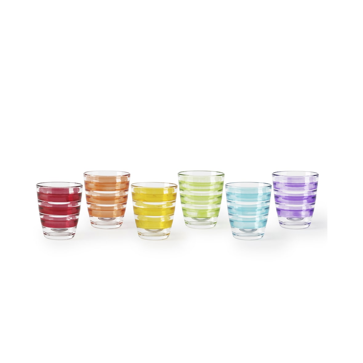 Excelsa set de 6 vasos Porto Cervo vidrio 27 cl multicolor