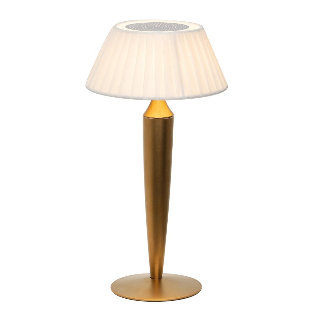 Lámpara de mesa recargable Flaminia Zafferano LED táctil - Diseño clásico inalámbrico dorado