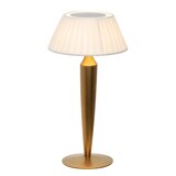 thumbnail of Lámpara de mesa recargable Flaminia Zafferano LED táctil - Diseño clásico inalámbrico dorado