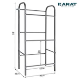 thumbnail of Getränkekistenregal für 3 Kästen "Rocket" - Flaschenregal, Getränkekistenhalter mit Wandbefestigung aus Metall in grau / 49,5 x 32,5 x 115,5 cm