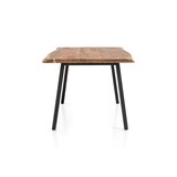 thumbnail of SalesFever Massiver Esstisch 140x80 cm | 3,5 cm Akazie Natur Baumkante | V-Gestell Schwarz
