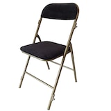 thumbnail of Chaise pliante gamme 'Prestige' Noir et Or - 48,8 x 46,4 x 83,8cm - Furnitrade