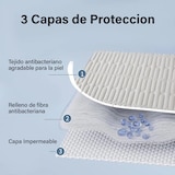 thumbnail of Protector de colchón Antiácaros Acolchado e impermeable blanco para cama de 150 cm