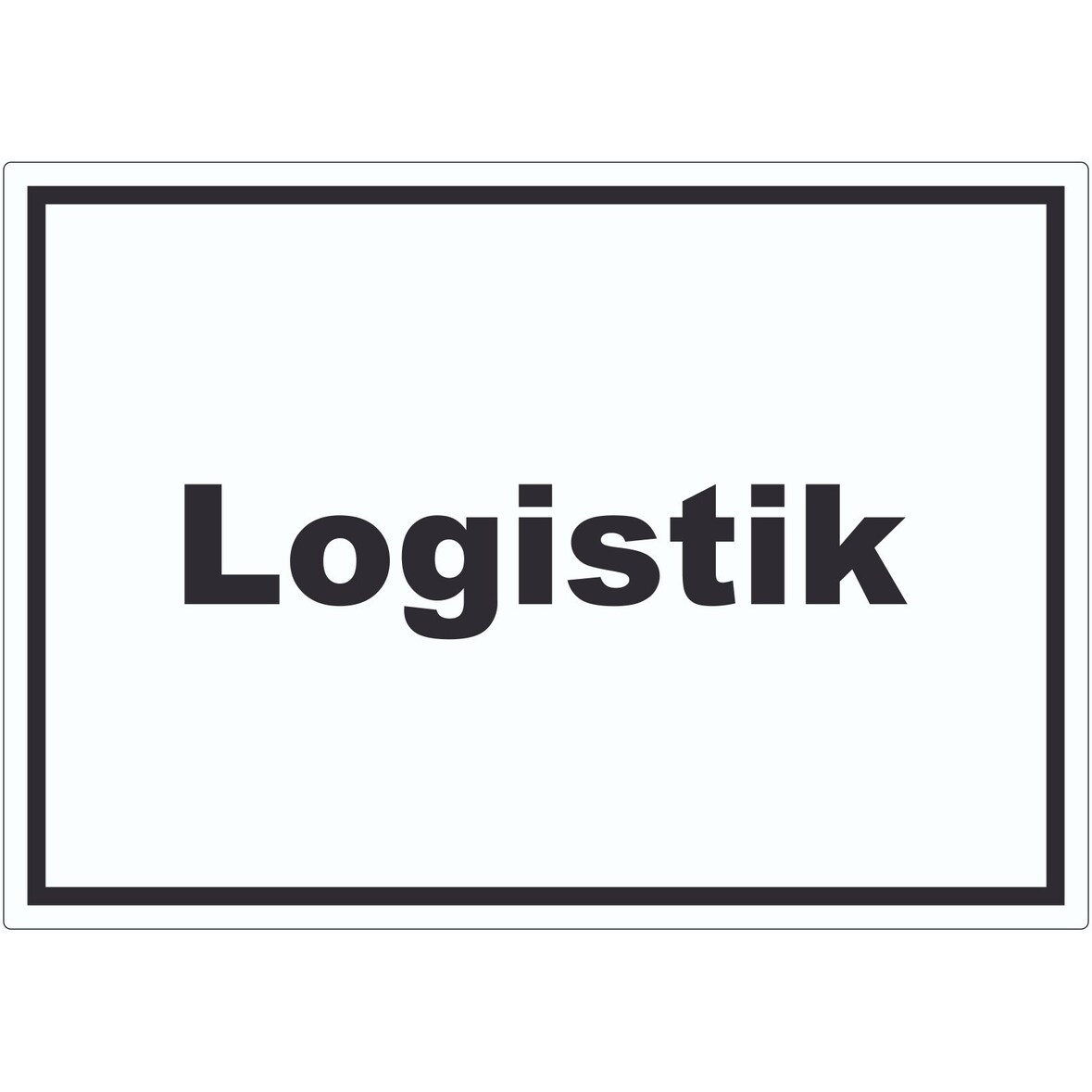 Logistik Aufkleber mit Text Transport Versand waagerecht A1 (594x841mm)
