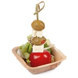 thumbnail of 25x BIO Schale quadratisch aus Palmblatt Natur 80 ml Palmblattschale Palmblattteller Einwegschale Einwegteller