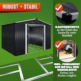 thumbnail of GARDEBRUK® XXL Metall Gerätehaus 5m² mit Fundament anthrazit