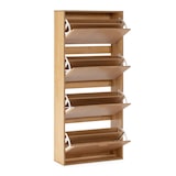 thumbnail of Meuble à chaussures Lluvia 4 portes couleur chêne, pour 24 paires