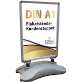thumbnail of Plakatständer Kundenstopper Keitum Wind Line DIN A1 silber| beidseitiger Plakatständer für 2 Plakate | Stabiler Werbeaufsteller für Wind und Wette