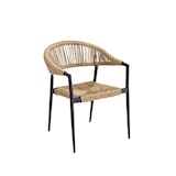 thumbnail of METRO PROFESSIONAL Silla apilable Lario con reposabrazos, aluminio/poliéster, diseño Rope, negro