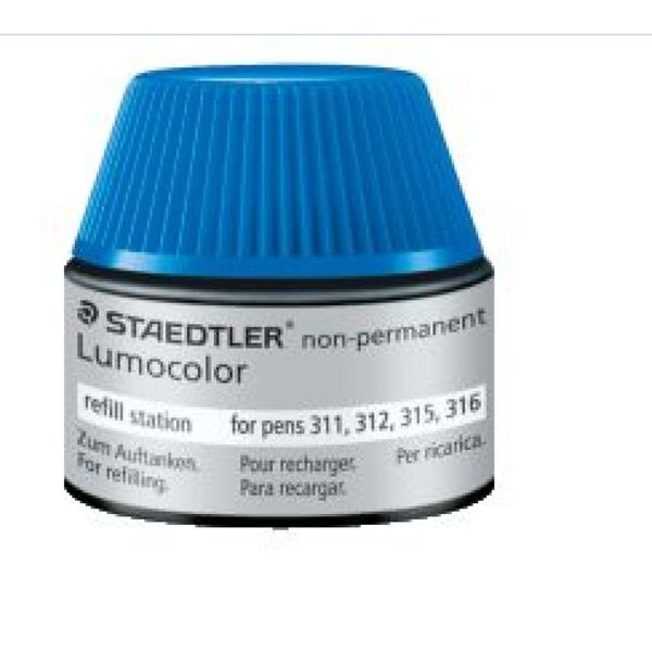Nachfülltinte Lumocolor nonpermanent, blau, Inhalt: 15 ml