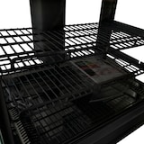 thumbnail of Romux® Kühlvitrine Schwarz 2 Fachböden mit 2 Schiebetüren 100 Liter Zwangslufkühlung | Tischkühlvitrine Gebogenes Glas