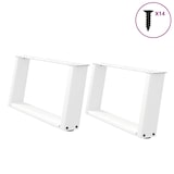 thumbnail of Helloshop26 - Set aus 2 U-förmigen Couchtischbeinen 60 x 30 cm modernes und stabiles Design mit Nivellierfüßen weißer Stahl 02_0057034