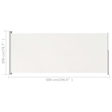 thumbnail of vidaXL Ausziehbare Seitenmarkise 200x500 cm Creme