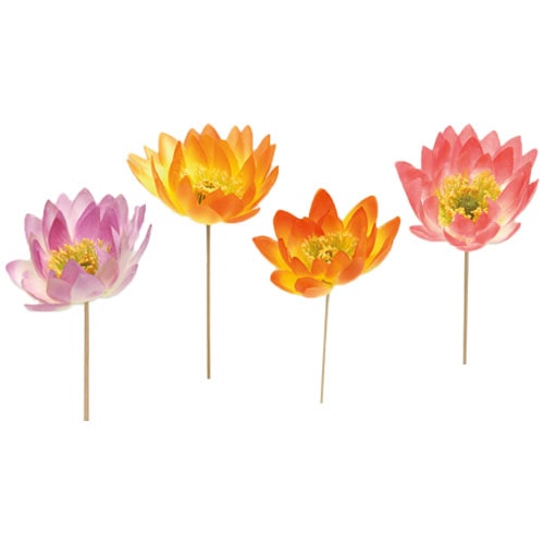 Fleurs de lotus Les fleurs tissu coloris aléatoires 11 cm x 250 Mondo Déco