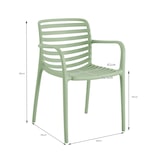 thumbnail of METRO PROFESSIONAL Silla apilable con reposabrazos Gastro Elaria, plástico, verde aguacate