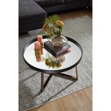 thumbnail of Couchtisch Rund Gold, Metall und Glas, eleganter Wohnzimmertisch. 78x78x42 cm | Kadima Design