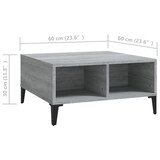 thumbnail of vidaXL Couchtisch Grau Sonoma 60x60x30 cm Holzwerkstoff