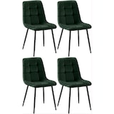 thumbnail of Set van 4 eetkamerstoelen Antibes Velvet groen