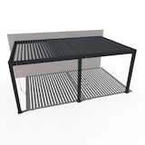 thumbnail of Weide Deluxe Plus | Wand Pergola | Voll Aluminium | 4 x 6 M | Lamellendach anthrazit