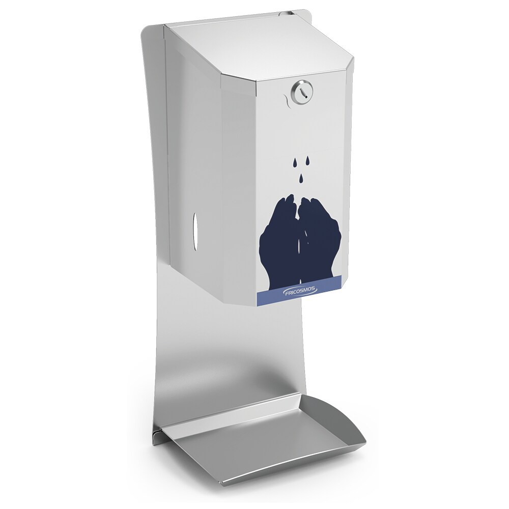 Dispensador acero inox de gel hidroalcohólico de pared