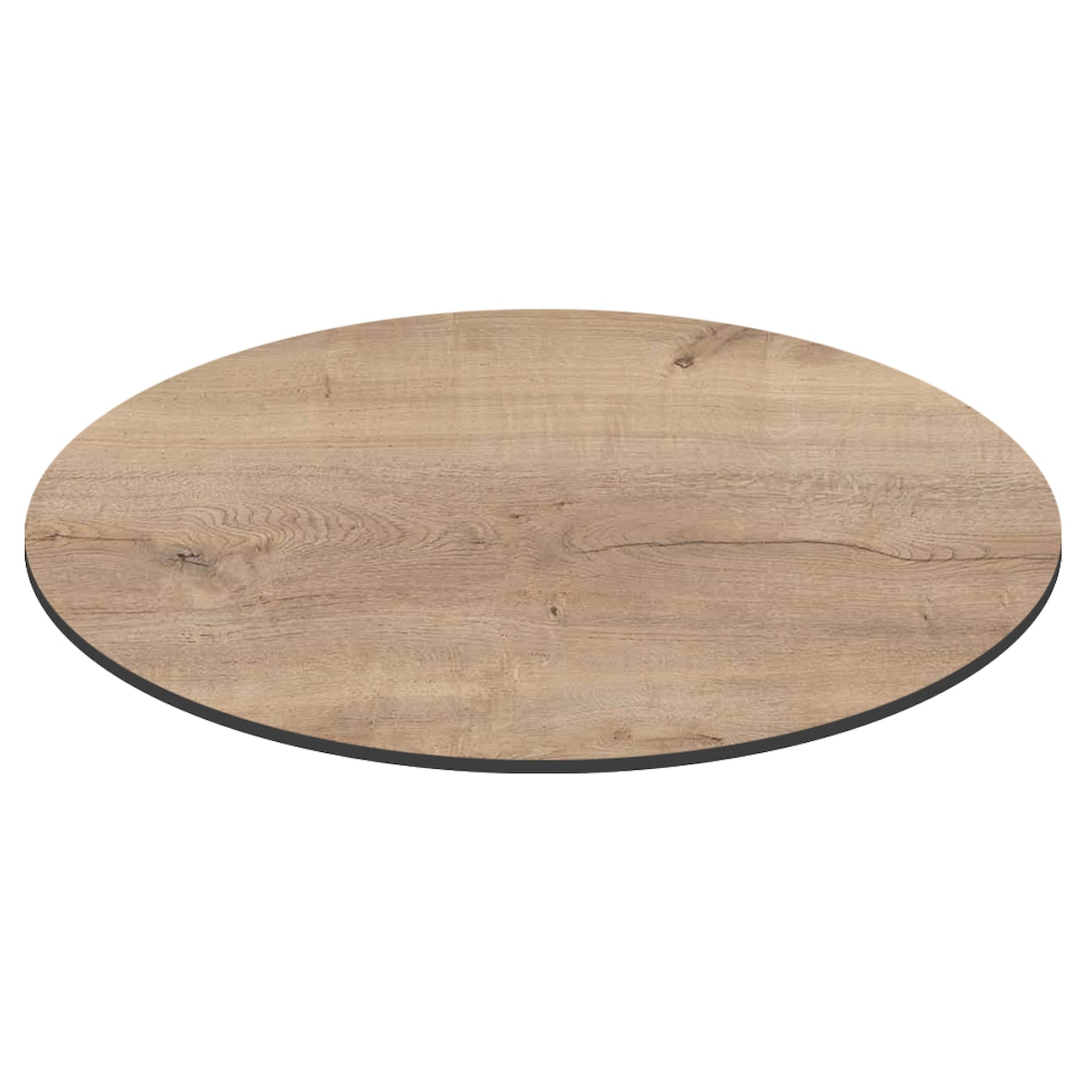 Ronde HPL tuintafel 70 cm naturel eiken Oviala