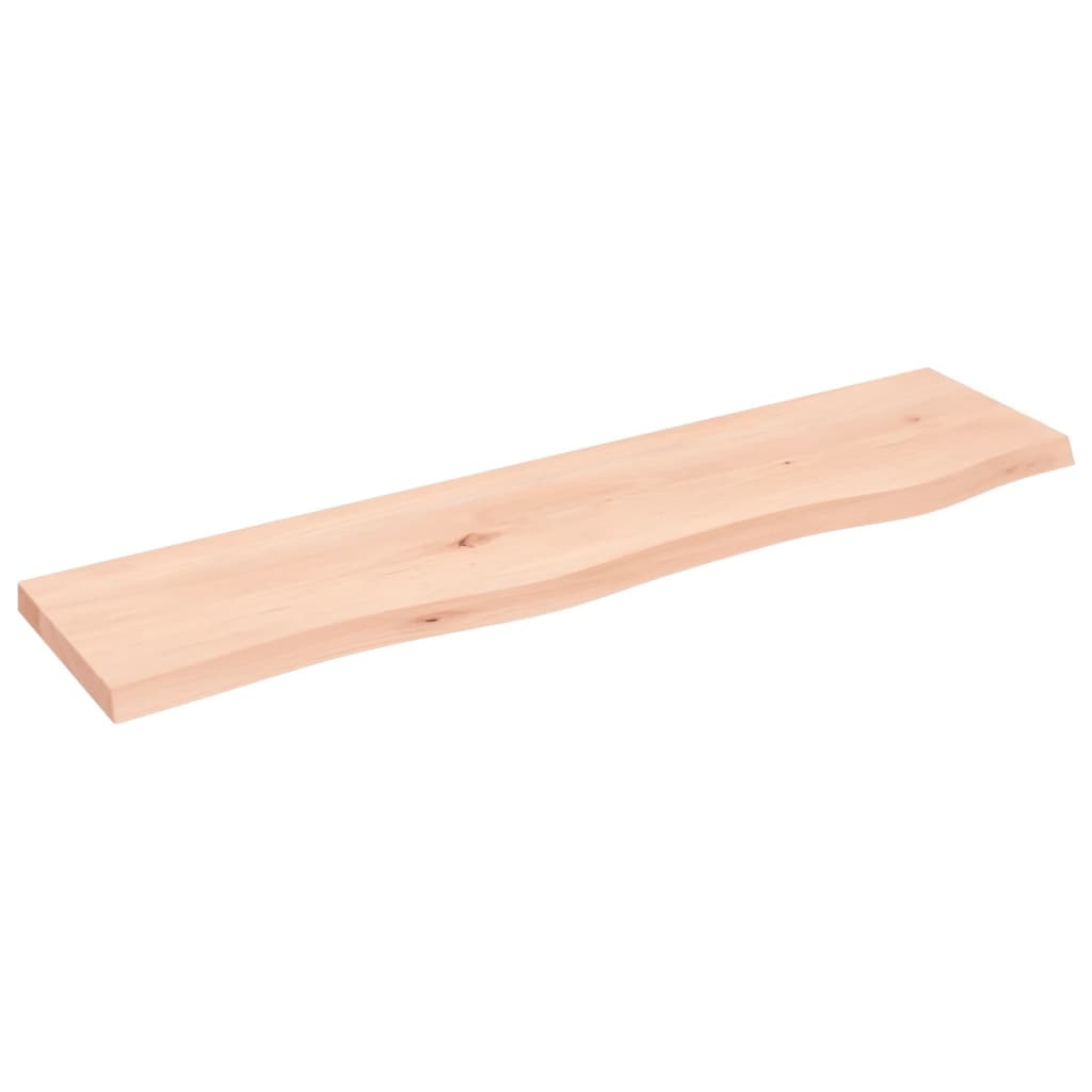 vidaXL Wandregal 80x20x2 cm Massivholz Eiche Unbehandelt