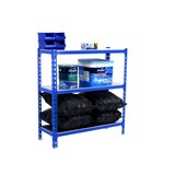 thumbnail of SimonRack Metallregal, 900x1200x400 mm, 3 Ebenen, Metallboden, 200 kg Biegepunkt, Blau/Verzinkt - Simonclick