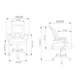 thumbnail of Sillas de oficina con asiento textil color Blanco y Rosa. Modelo Martina